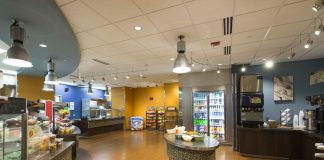 Panoramic view of the Bruin Bistro.