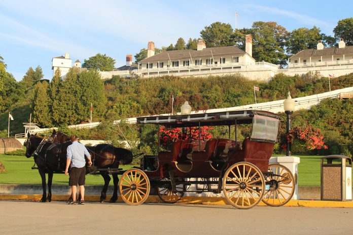 Horse carriage on Mackinac Island.