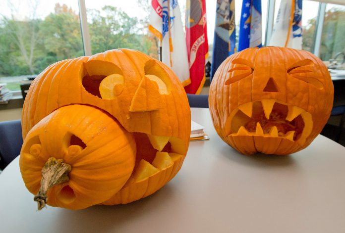 picture of carved pumpkins