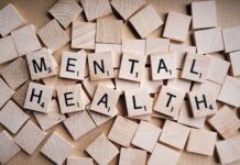 "Mental Health" spelled in scrabble letters